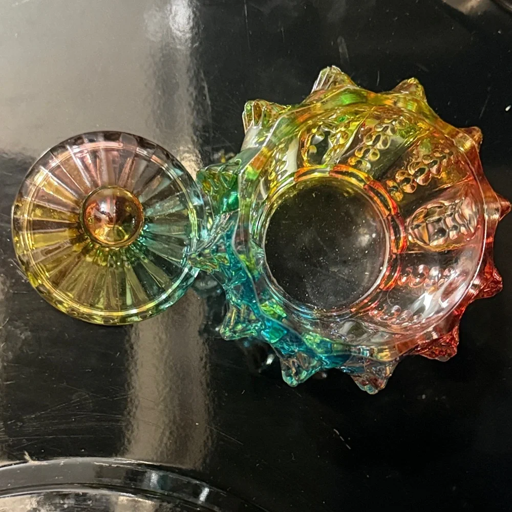 Vintage Carnival Hobnail glass Candy Dish trinket jar - Picture 4 of 16